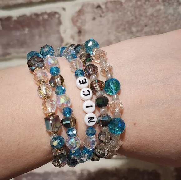 Bejeweled Friendship Bracelets Set Of 5 - Picture 6 of 9